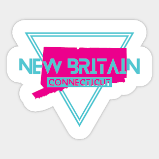 New Britain Connecticut Retro Triangle CT Sticker